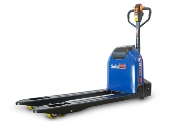 Porta-paletes elétrico HWE1500-2, iões de lítio 24 V 30 Ah, capacidade de carga 1.500 kg, SolidHub  