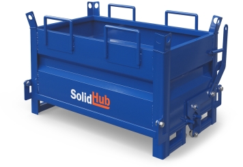 Recipiente com fundo de abrir KBB300 para empilhadores, volume de enchimento 200 l, SolidHub, SolidHub 