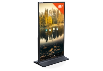Totem digital DKS-LED65, 65 in Ecrã, Android 13, preto, 870 mm x 450 mm x 1.555 mm, TecMaschin 
