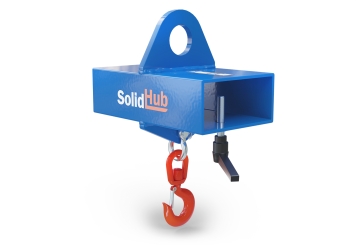 Gancho de carga para empilhador LH1000, envernizado, 1.000 kg, SolidHub 