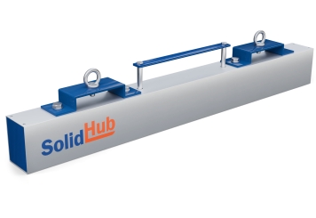 910 mm Vassoura magnética GMB91/20 para empilhador, carga máxima 20 kg, SolidHub 
