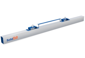1.830 mm Vassoura magnética GMB184/35 para empilhador, carga máxima 35 kg, SolidHub 