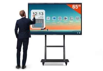 Quadro interativo IWBT-65, 4K, 65 in ecrã tátil incl. suporte com rodízios, TecMaschin 