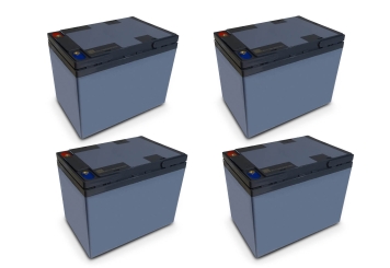 4 x Bateria para AKM80-1, 12 V / 58 Ah, wipeket
