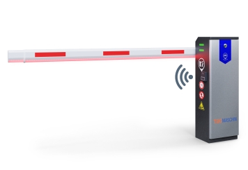 Barreira elétrica automática, barreira para parques de estacionamento ES3500 com proteção contra colisões e iluminação LED, TecMaschin 