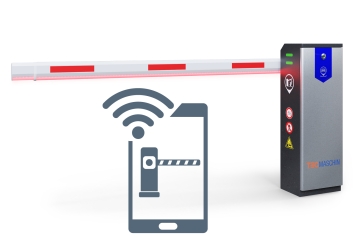 Barreira eléctrica automática, barreira para parques de estacionamento ES3500-A com controlo por aplicação e iluminação LED, TecMaschin 