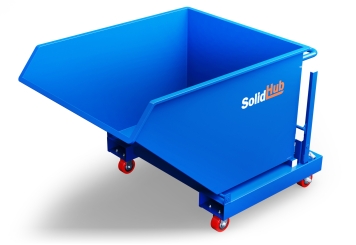 Contentor basculante MK600 com rodas, 1.000 mm x 1.450 mm x 970 mm, 600 l volume, SolidHub 