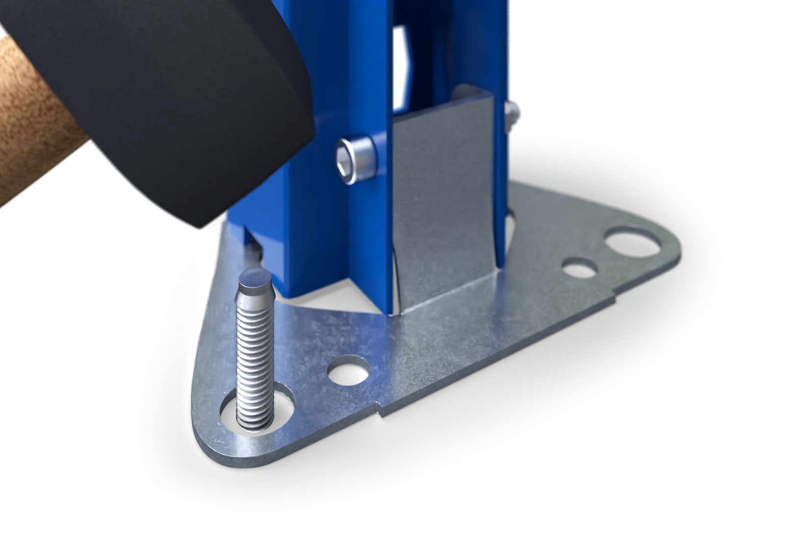 Fixação ao solo da placa de base