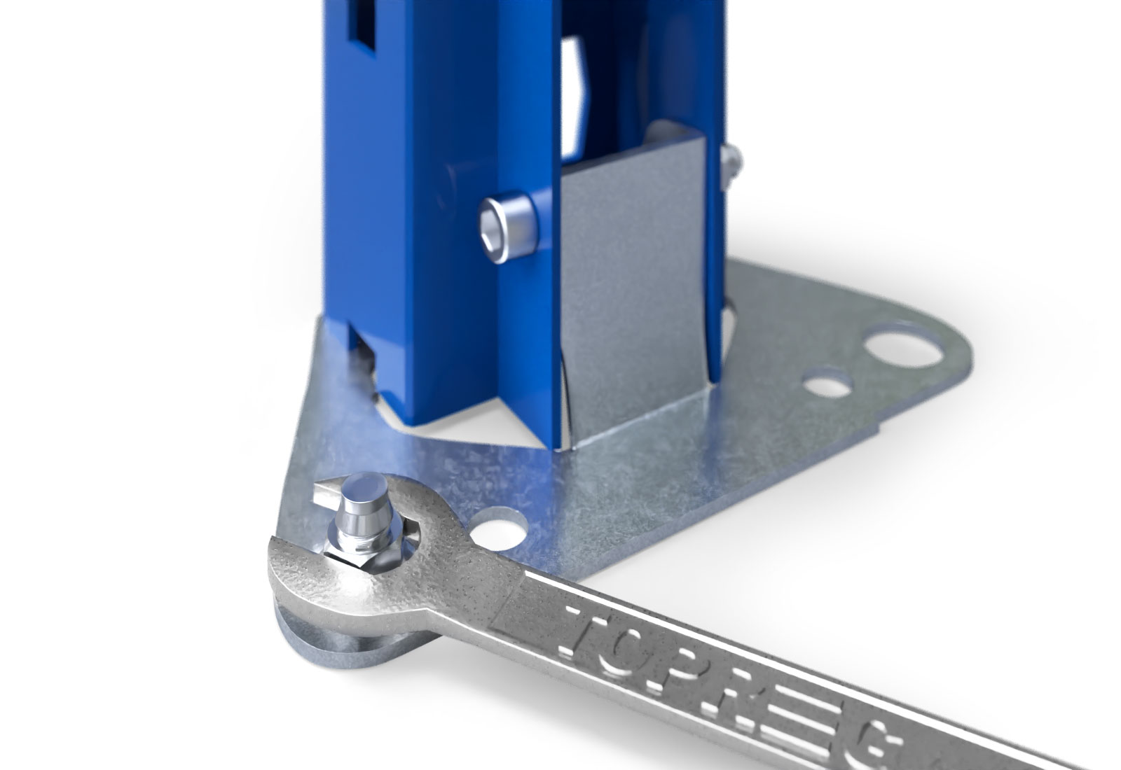 Fixação ao solo da placa de base